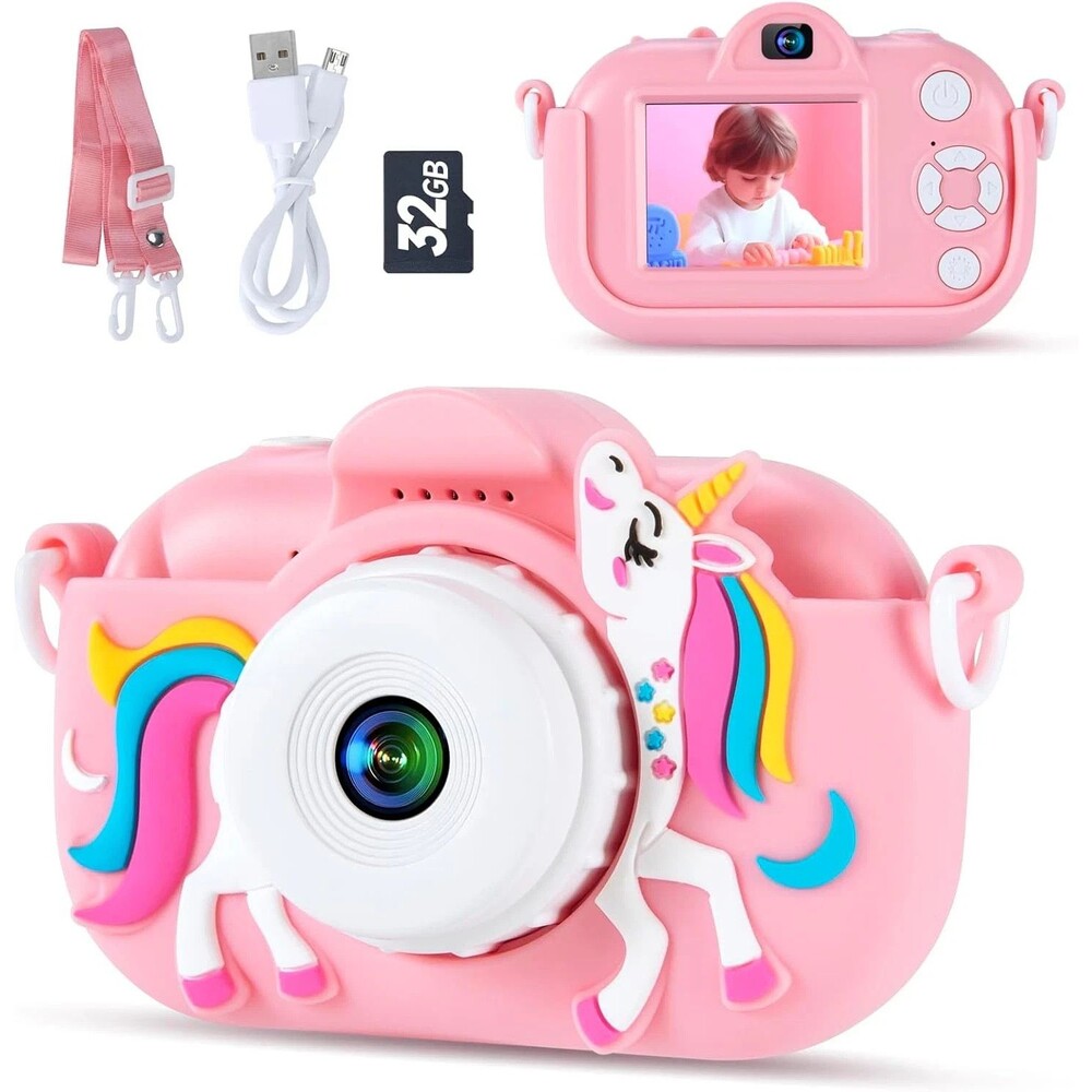 Kids Camera Toys for 3-8 Year Old Girls and Boys, Children Digital Camera with C